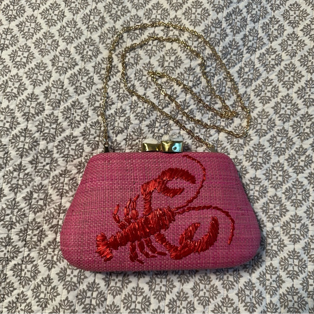 The Pink and Red Lobster Clutch Bag | Wicker Darling